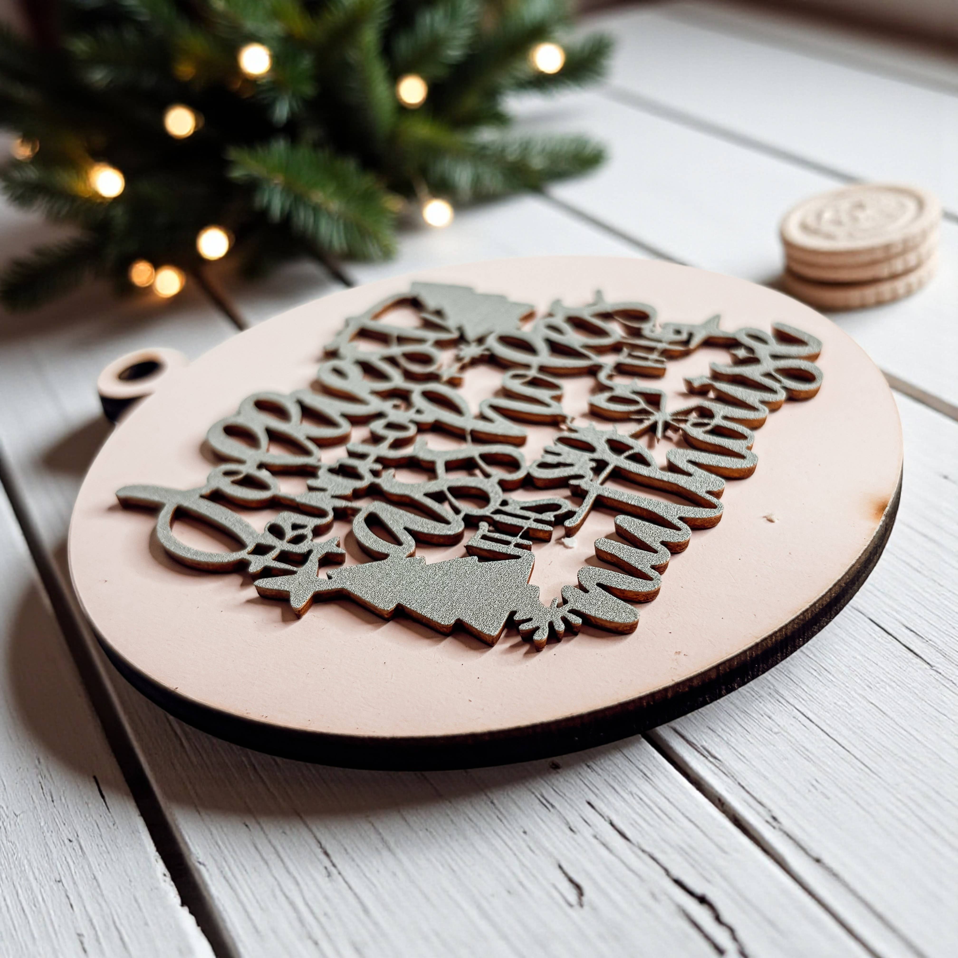 Gia Roma - Wholesale Ornament - Hanging Christmas Decor + Handmade Wooden Ornament Funny140