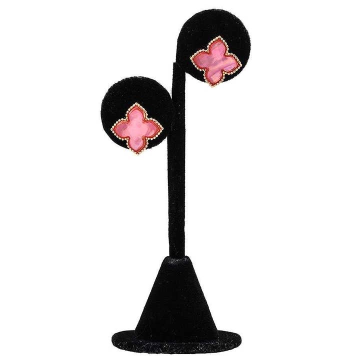 anbfashion - Wholesale Stud/Post Earrings - FOUR PETAL FLOWER POST EARRING 5421