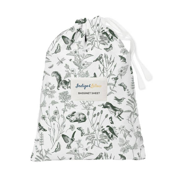 Sábana para cuna - Forest friends para venta al por mayor de Indigo & Lellow