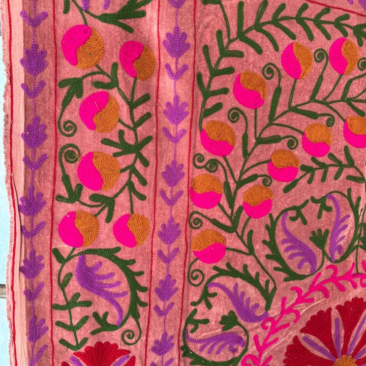 GYPSY STUDIO - Wholesale Throw Blanket - Suzani Floral Embroidery Work Blanket Home Decor Bed Throw2