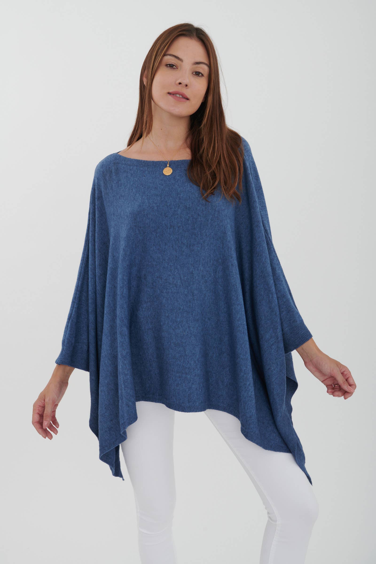 ORNELLA PARIS - Wholesale Poncho - Women's - LEL-P22269 cashmere poncho6