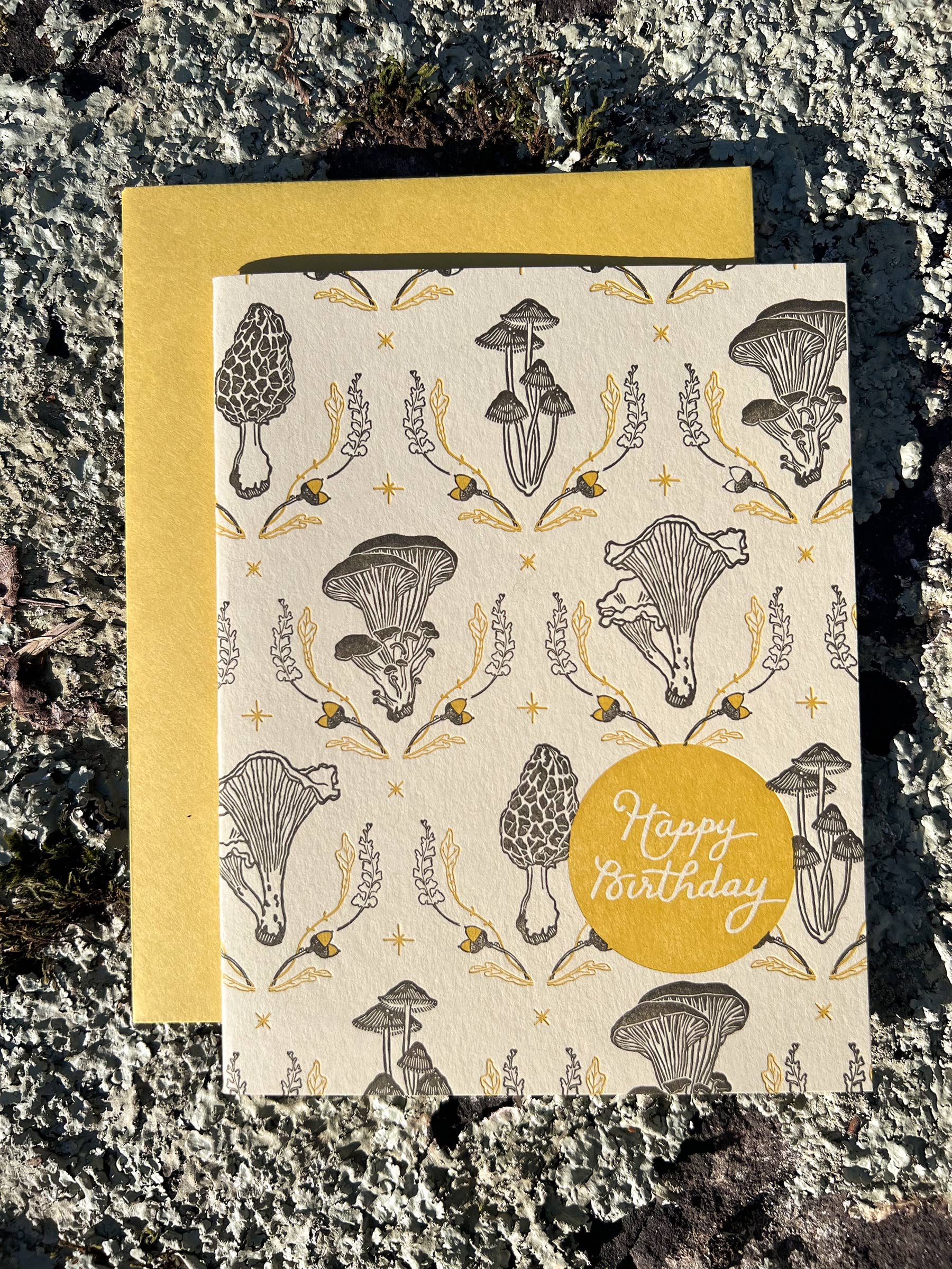 Blackbird Letterpress - Vendita all'ingrosso Biglietti di auguri - biglietto di compleanno Mushroom Woodland6