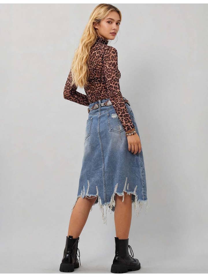 Ladies Leopard Soft Mesh Layring Up Top Blouse SKT4796 for wholesale on Faire2