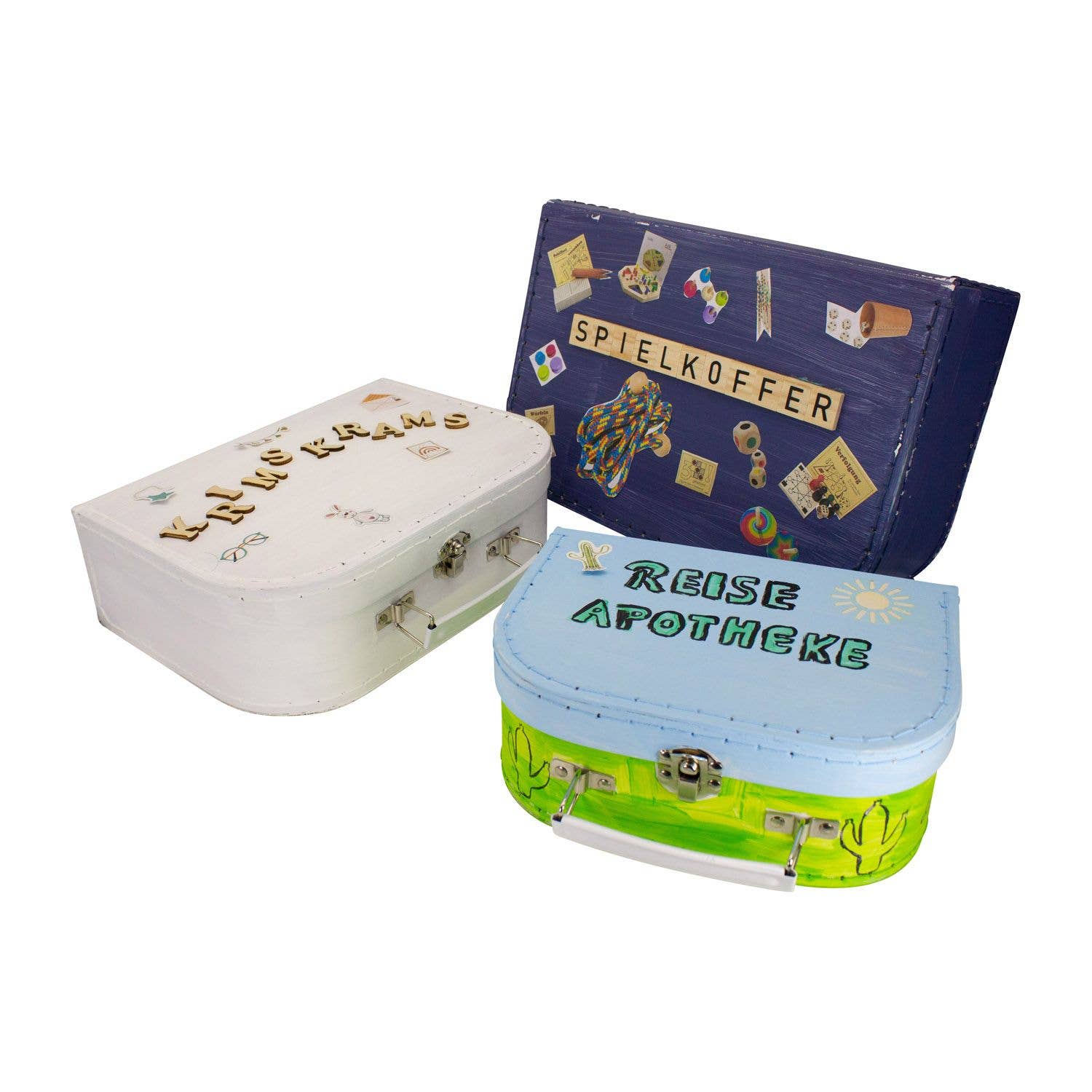 GICO Spielwaren - Wholesale Gift Box - GICO Cardboard Suitcase White for Designing - Set of 31