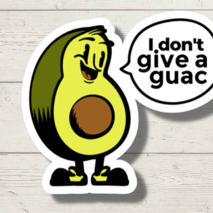 WJMay Designs - Wholesale Sticker - I Dont Give a Guac Sticker0