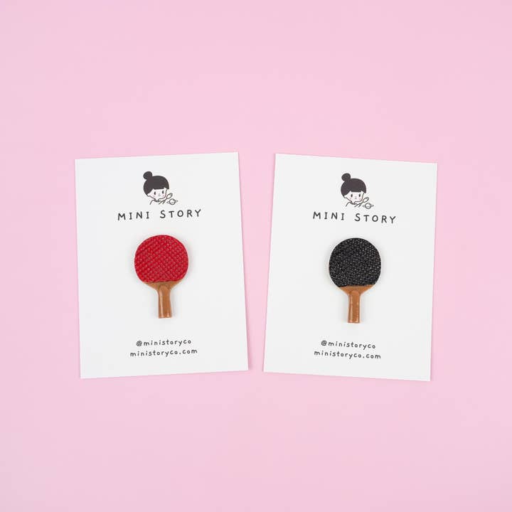 Mini Story Co – wholesale Lapel pin/button – Ping Pong Bat Pin | Table Tennis Brooch | Sports Accessories | Table Tennis Bat Pins | Miniature Pins | Gift for Ping Pong Player1