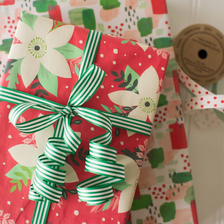 Wrappily Eco Gift Wrap Co. - Wholesale Ribbon - Gift Wrapping - Natural Cotton Curling Ribbon - Stripes & Dots1