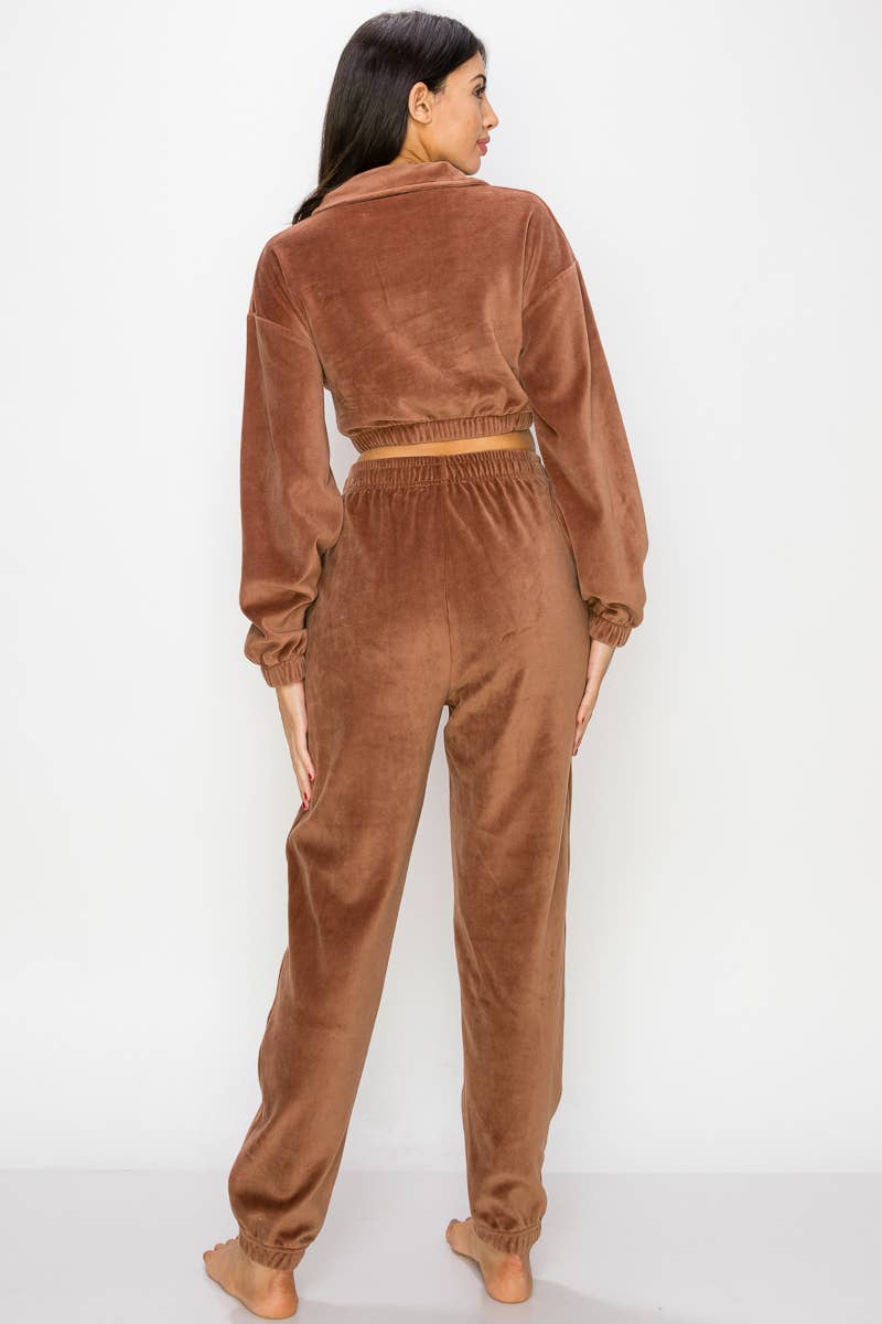 ANWND - Wholesale Lounge Set - Women's - 1390SET-VELOUR LONGSLEEVE SWEATS SET15