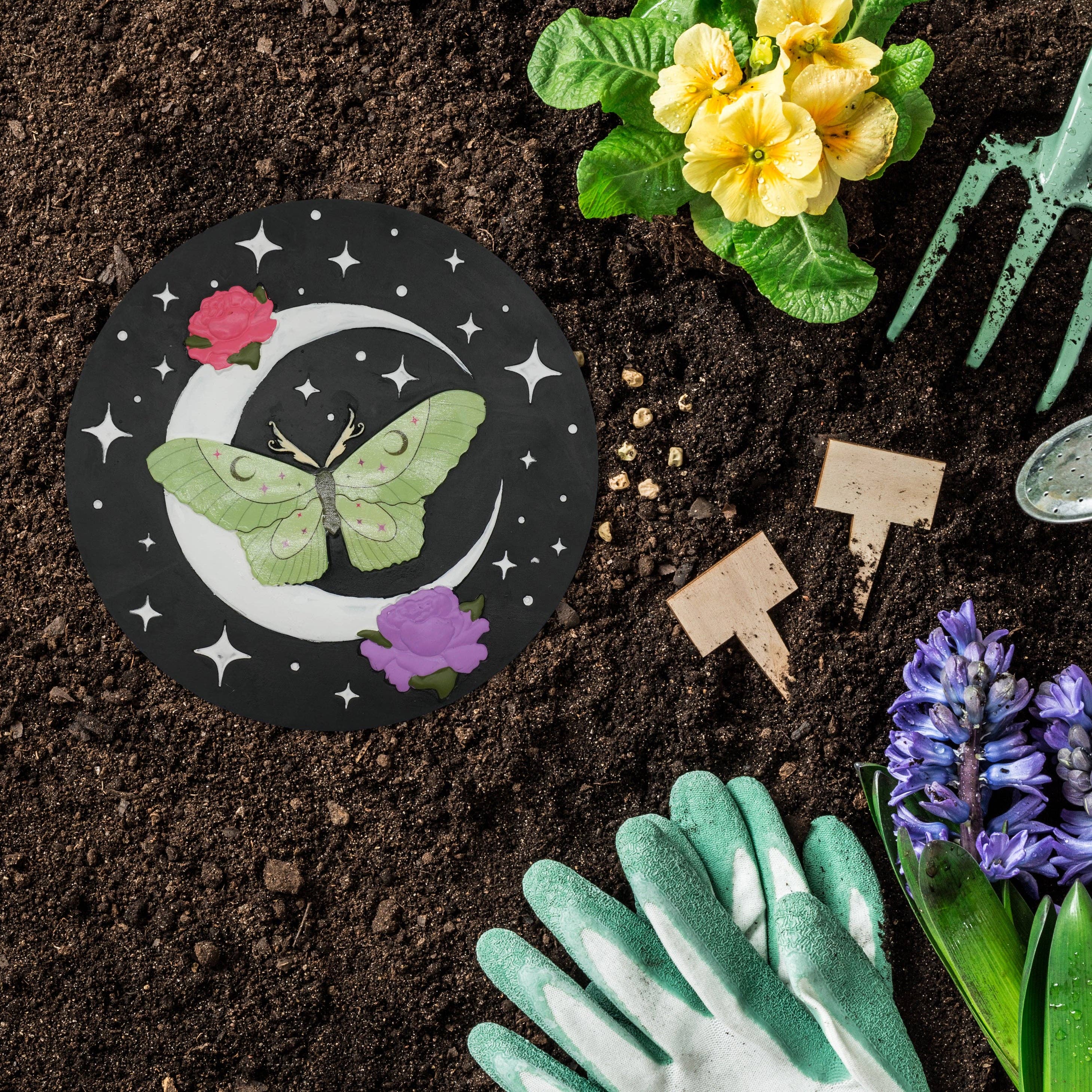 Happy Cow Lawn Decor - Wholesale Stepping Stone - “Lunar Moth” Garden Stepping Stone0