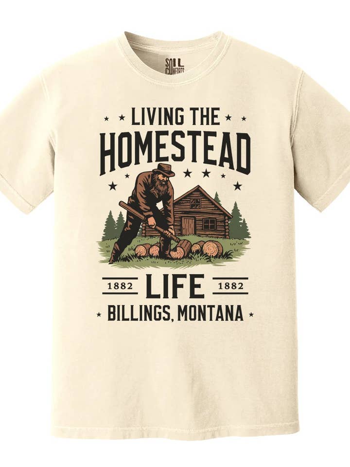 Camisetas Vida na Quinta Billings Montana por atacado de Soil Comforts