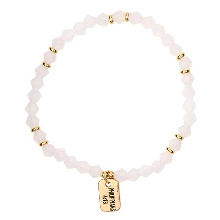 Faithworks by Creative Brands - Wholesale Beaded Bracelet - Glass Bead Tagged Bracelet Filled Display7