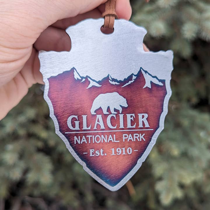 Ornamento en forma de punta de flecha del Parque Nacional para venta al por mayor de Blue Moose Metals