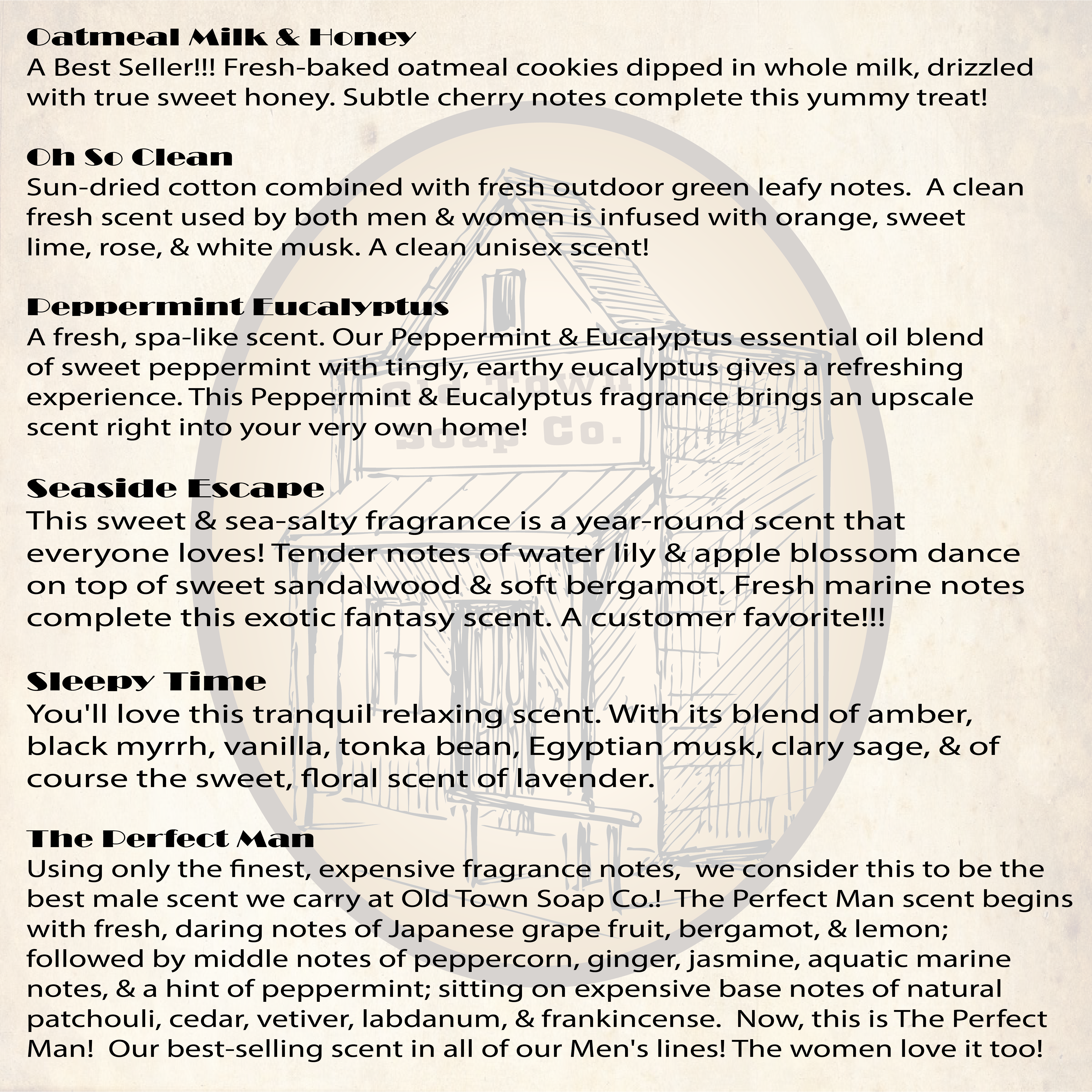 Old Town Soap Co. - Vendita all'ingrosso Spray per tessuti e ambienti - Room + Linen Mist - 14 Fragranze - Rinfresca la tua stanza15