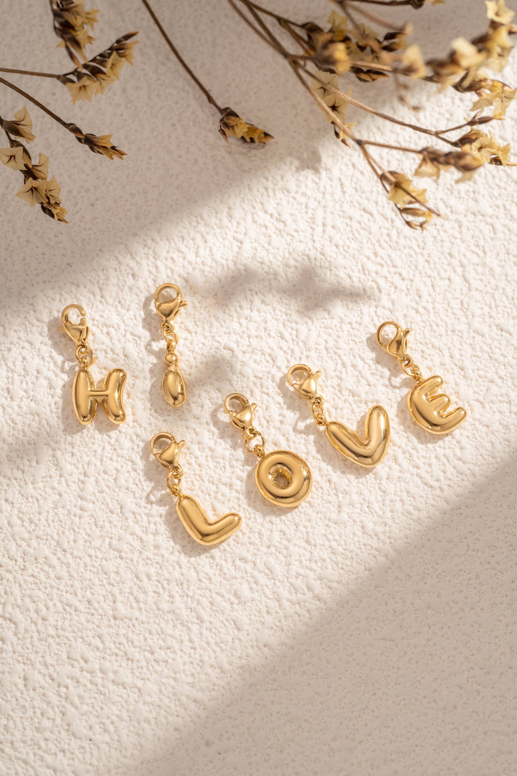 COSMOS - Vente Breloques/médailles personnalisées - Lot 26 Lettres Alphabet Acier Inoxydable Personnalisable2