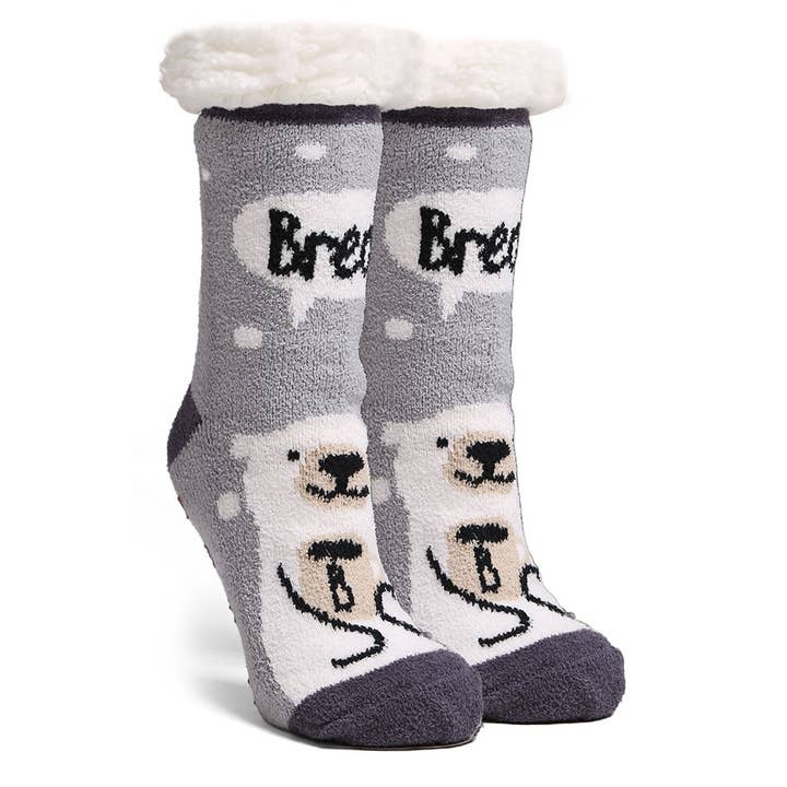 ASSORTED COLORS Luxury Soft Animal Theme Mini Crew Winter Socks for wholesale on Faire1