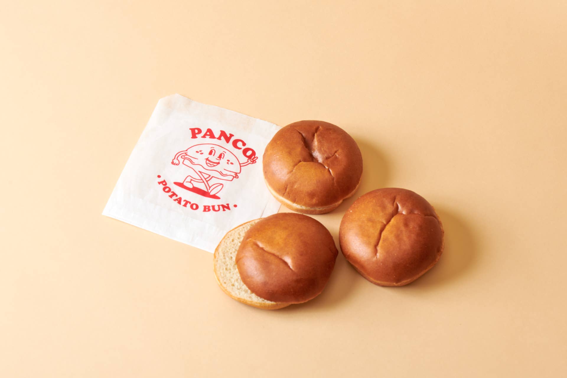 Panco Bun's - Wholesale Bread/Tortilla - Potato bun x4 - 60g0