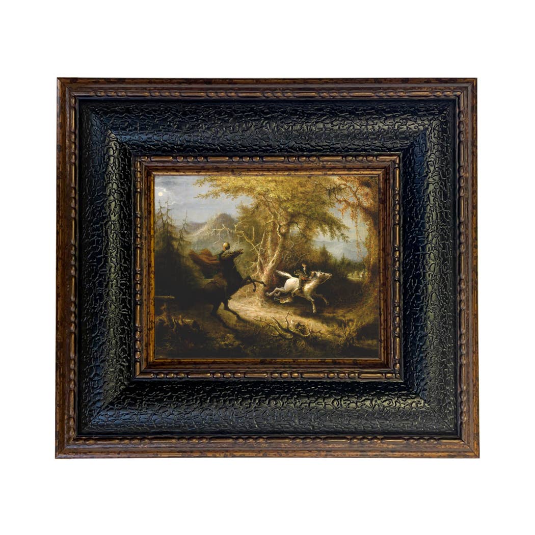 Madison Bay Co. - Historical Home Decor Reproductions - Wholesale Schilderen/Tekenen - Schilderijafdruk van de Ruiter zonder Hoofd die Ichabod Crane Achtervolgt74