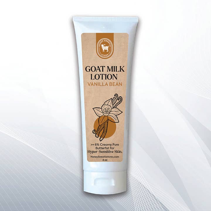 Vanilla Bean Goat Milk Lotion - 4 oz for wholesale by Honey Sweetie Acres