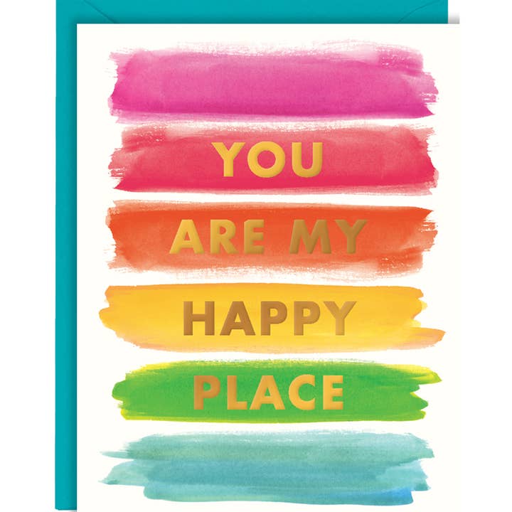 Paper Source Wholesale - Wholesale Love Card - Rainbow Happy Place Foil Greeting Card