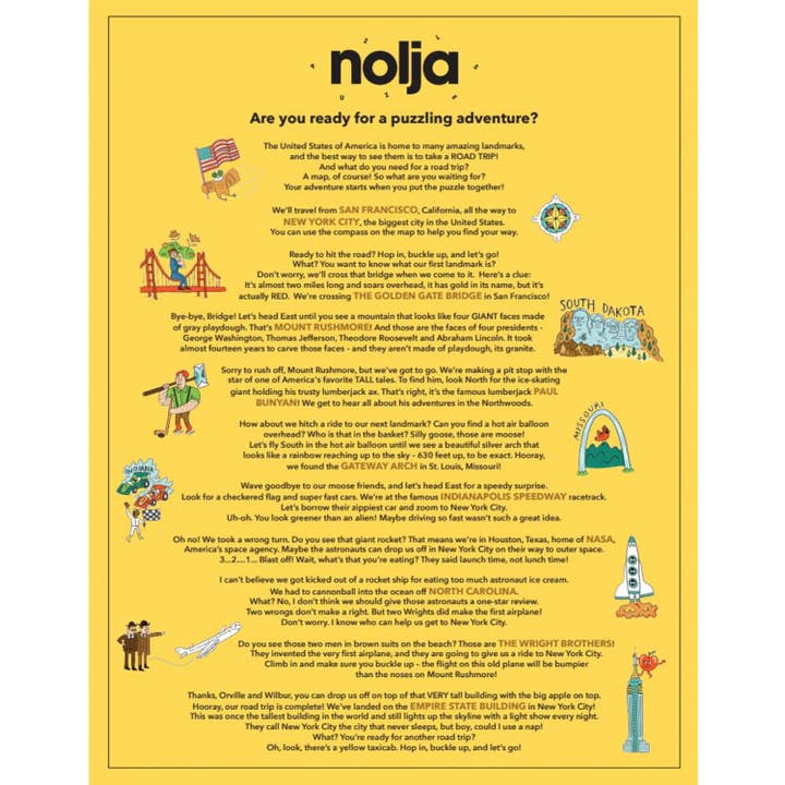 Toysmith - Wholesale Puzzle - Kids - Nolja See the USA 100 Piece Jigsaw Puzzle