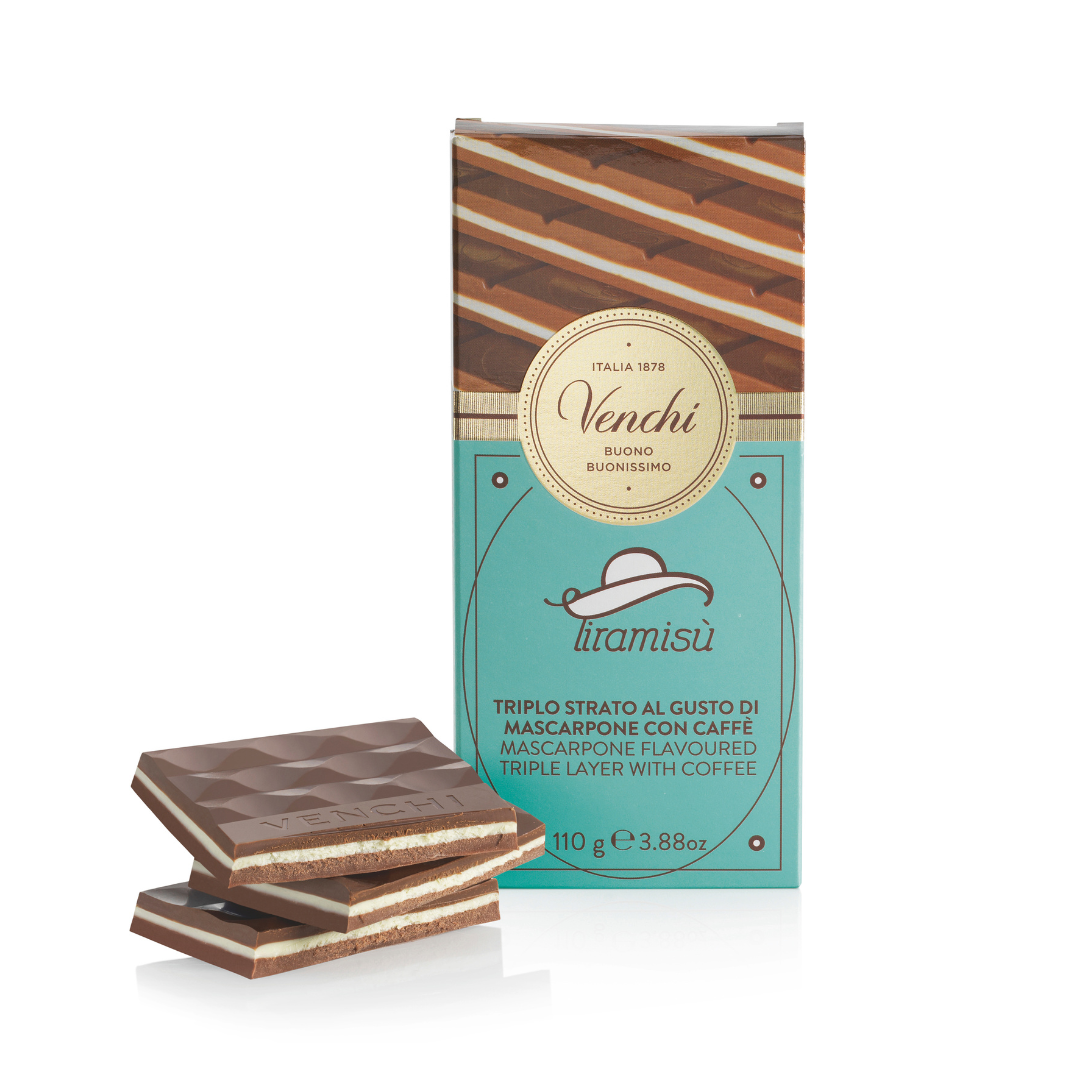 Venchi - Wholesale Chocolate Bar - Tiramisu Cremino Layered Chocolate Bar - Italian Gourmet1