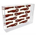 Marye-Kelley - Wholesale Decorative Tray - T2851- Antique Crawfish Boil Lucite Tray
