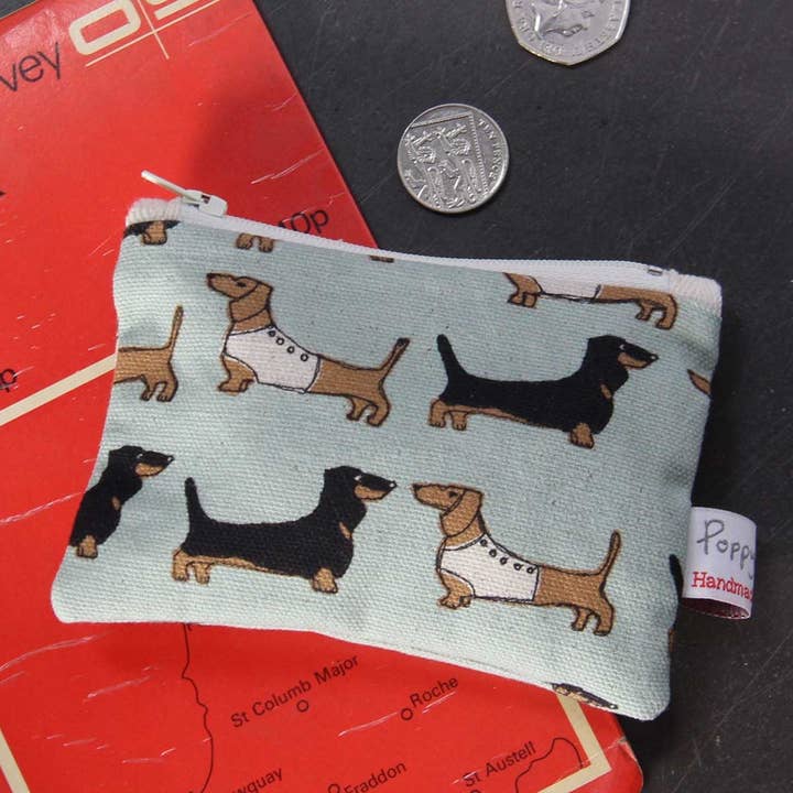 dachshund small useful purse for wholesale by Poppy Treffry