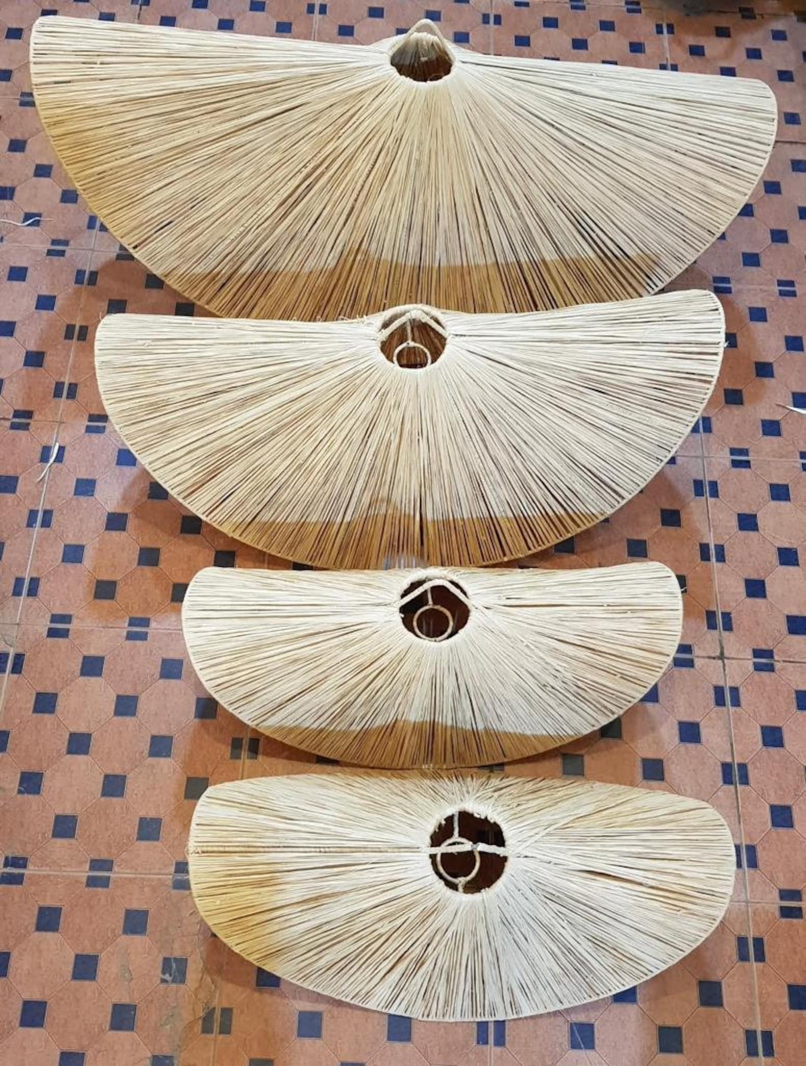 martitec - Vente Lustre/Suspension - Suspension en raphia naturel, lustre en osier naturel2