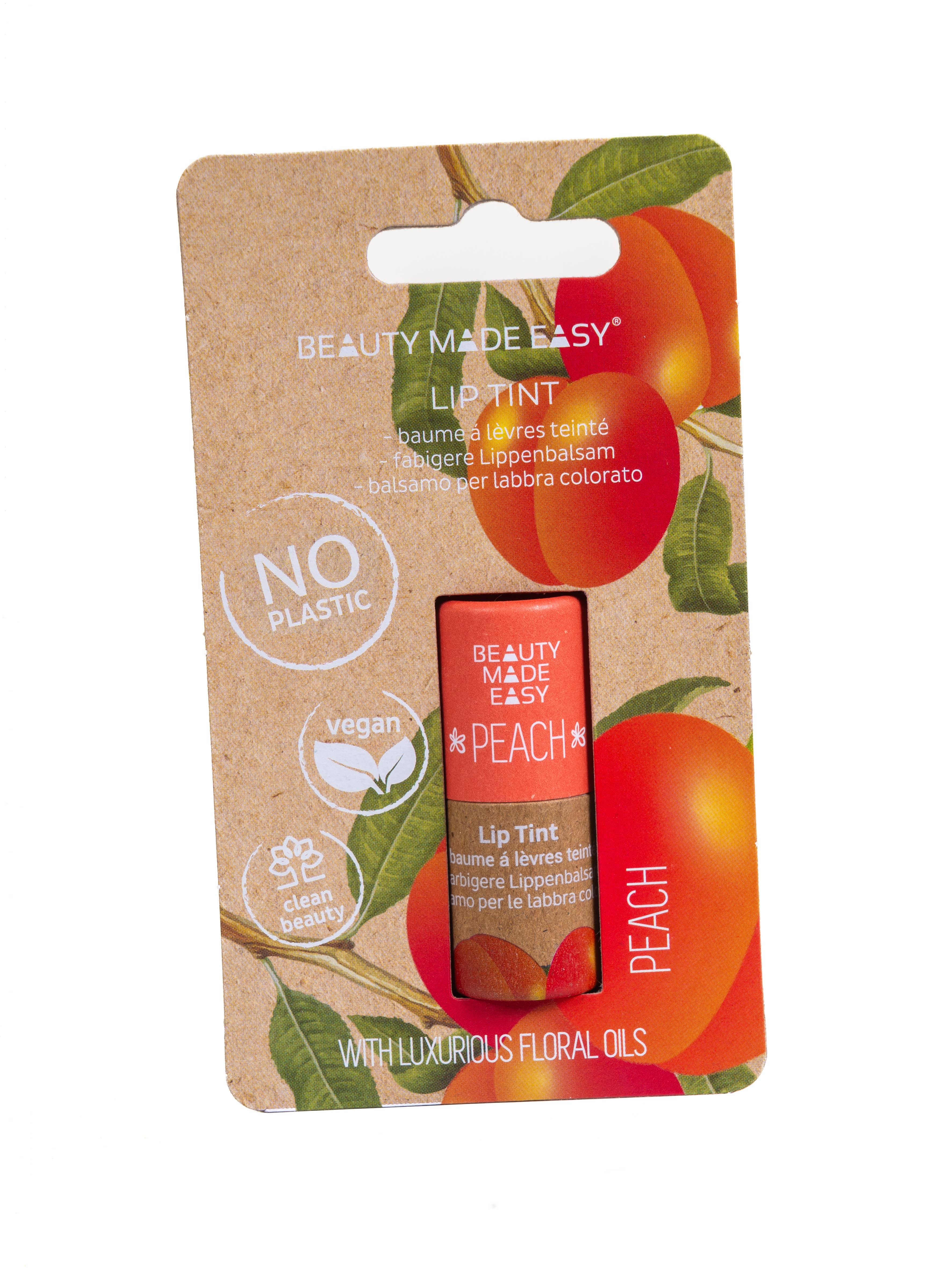Beauty Made Easy Le Papier - Wholesale Lip Balm - Vegan Tinted Lip Balm - PEACH