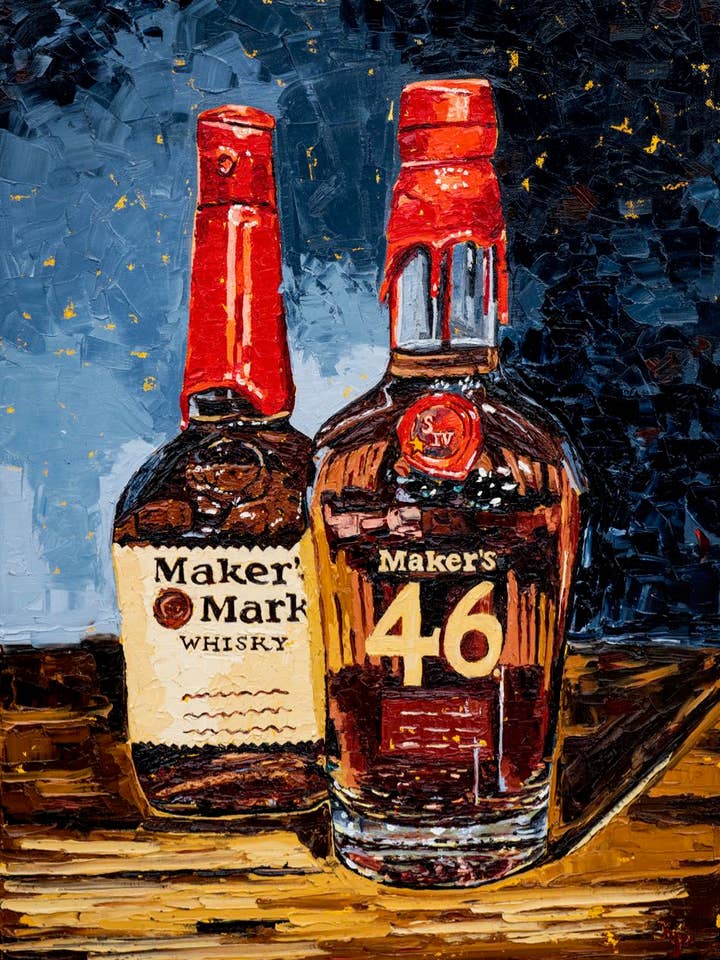 Bourbon Print "Maker's Mark" for wholesale by Kim Perry Studio