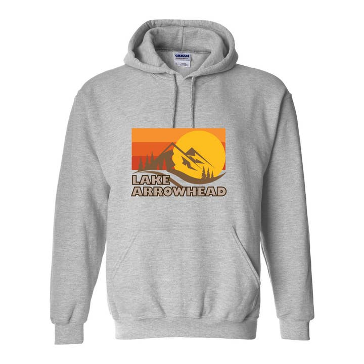 Lake Arrowhead Fall Sunset - Hooded Sweatshirt for wholesale by Wears The Mountain
