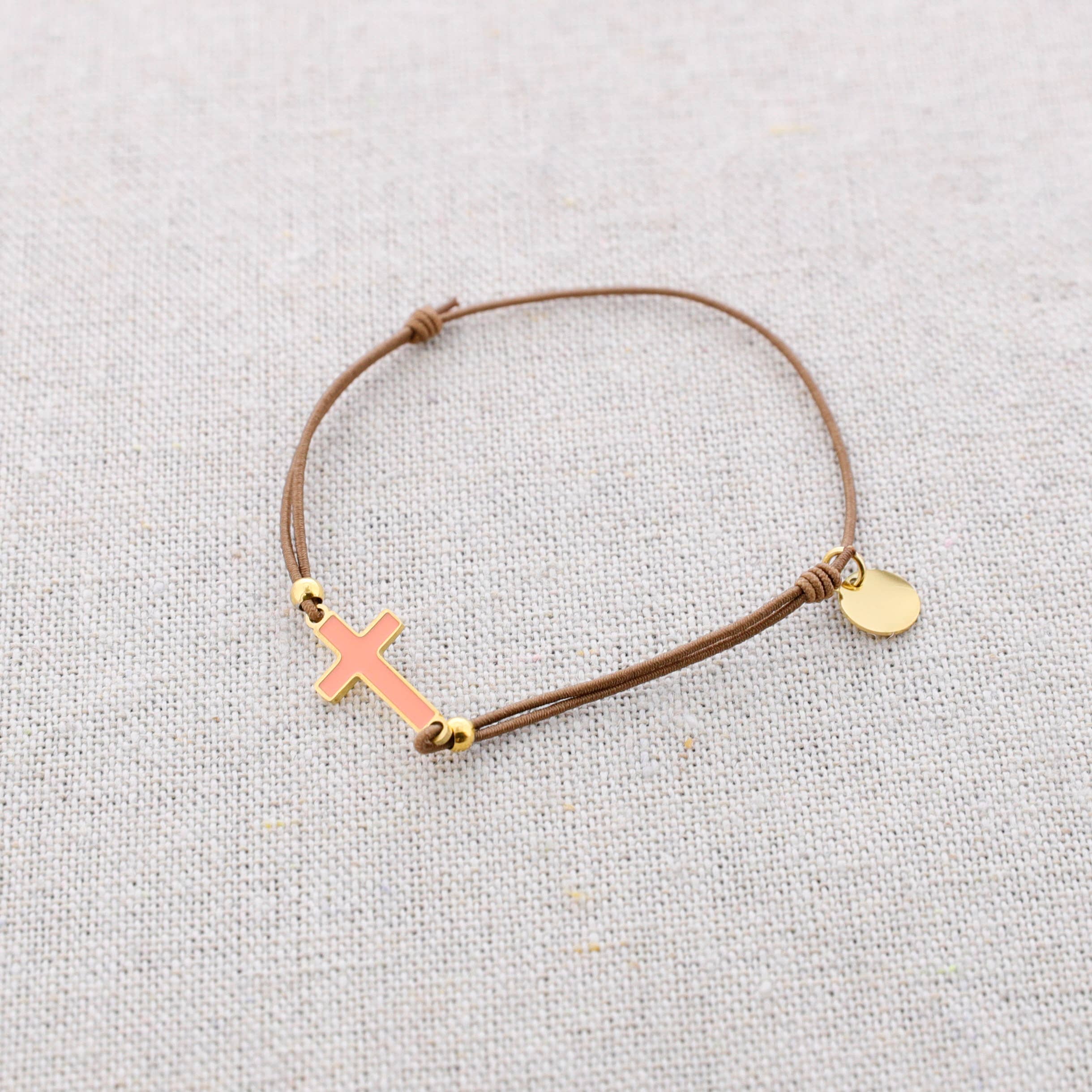 Sonata – wholesale Snap jewellery – Elastic Steel Cross Enamel Bracelet3