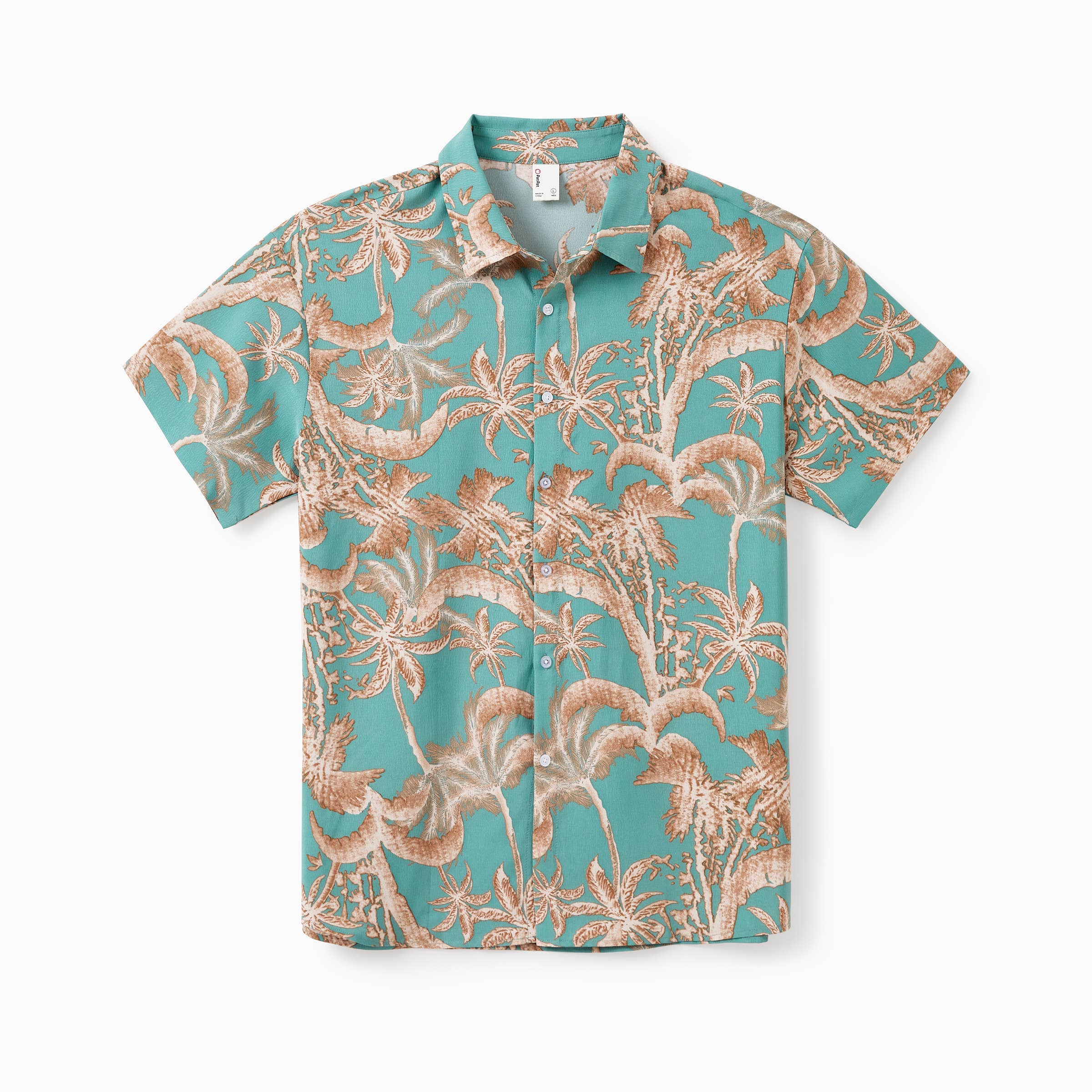 Turquoise Couples Matching Hawaiian Outfits – Shirt or Midi Dress for wholesale on Faire7