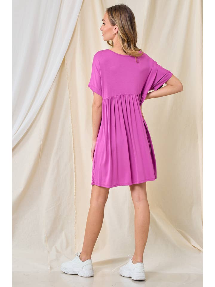 lovely melody - Wholesale Dress - Women's - LMD5555- Simple and plain solid mid dress25