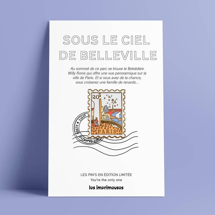 Nål - Pin Paris 20. arrondissement - Under Bellevilles himmel for engroshandel hos LES IMPRIMEUSES