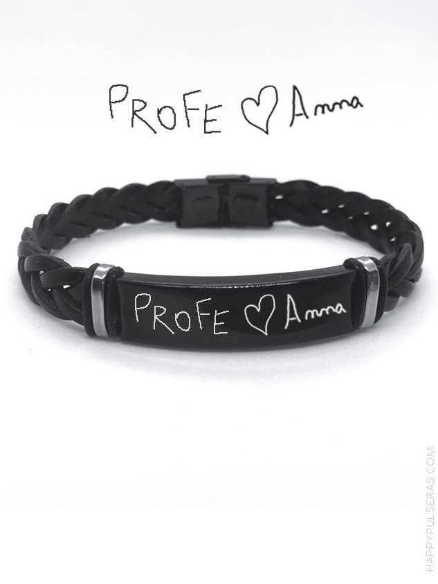 Bracelet en cuir Formentera avec motif. pour la vente par Happypulseras