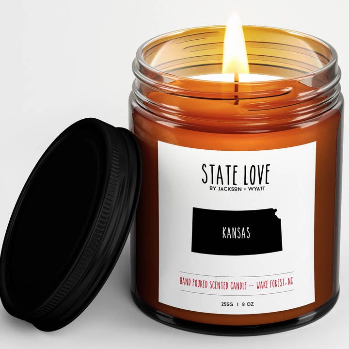 Hand Poured Kansas Scented Candle for wholesale by Jackson + Wyatt