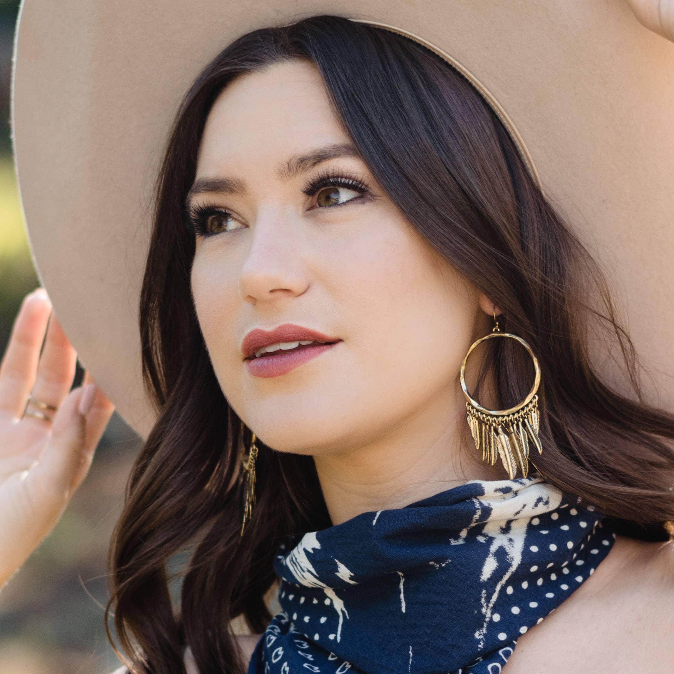 Hiouchi Jewels | Rose & Bolt Grateful Dead Jewelry - Wholesale Dangle Earrings - Birds of a Feather Hoop Earrings ~ Gold1