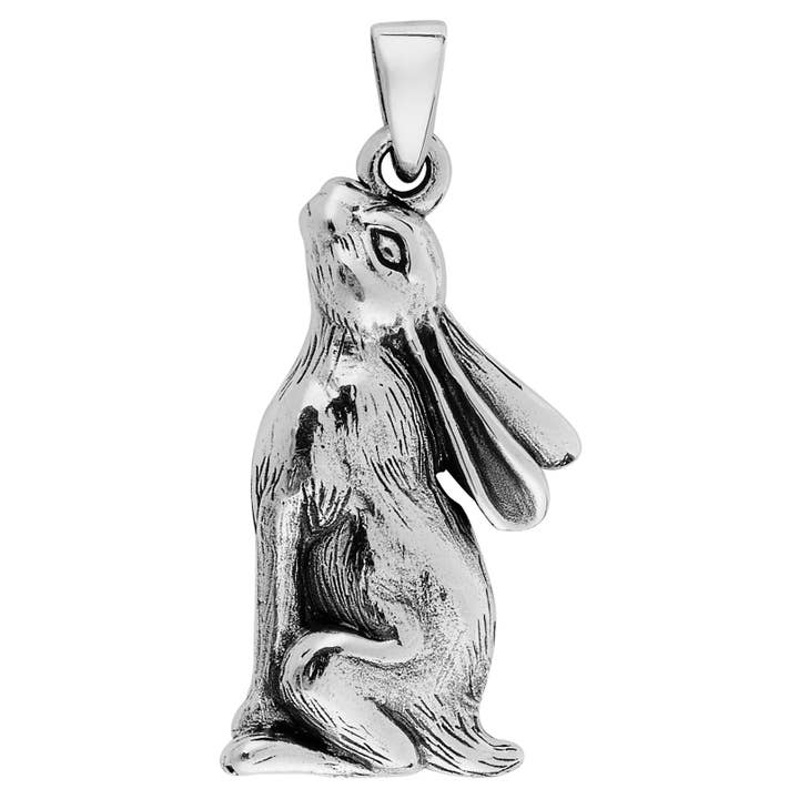Silver Jewellery Cavern Wholesale – wholesale Individuell berlock/hänge – Månen Gazing Hare hänge