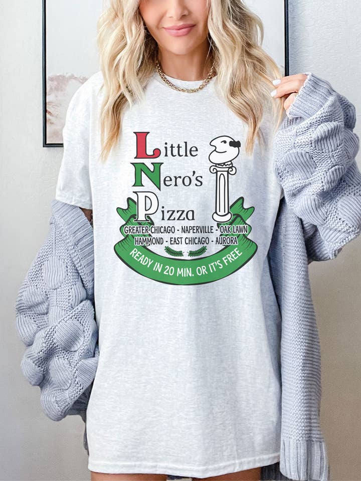 Retro Little Nero's Pizza Shirt, Christmas Movie Shirt for wholesale by SONDO DESIGN LTD