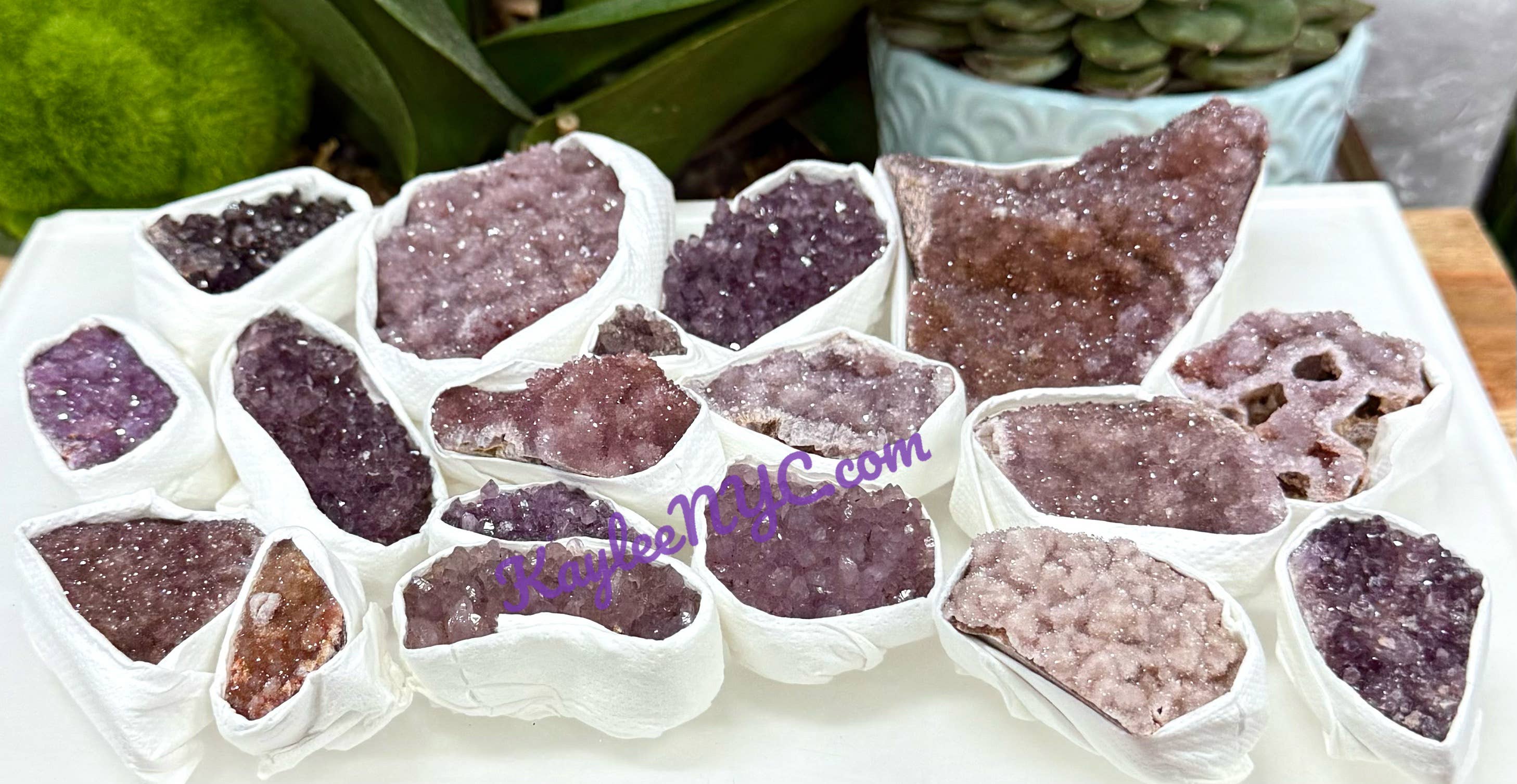 KayleeNYC - Wholesale Spiritual Stone/Crystal - 2 lb Natural Amethyst Cluster from Turkey Raw Crystal5
