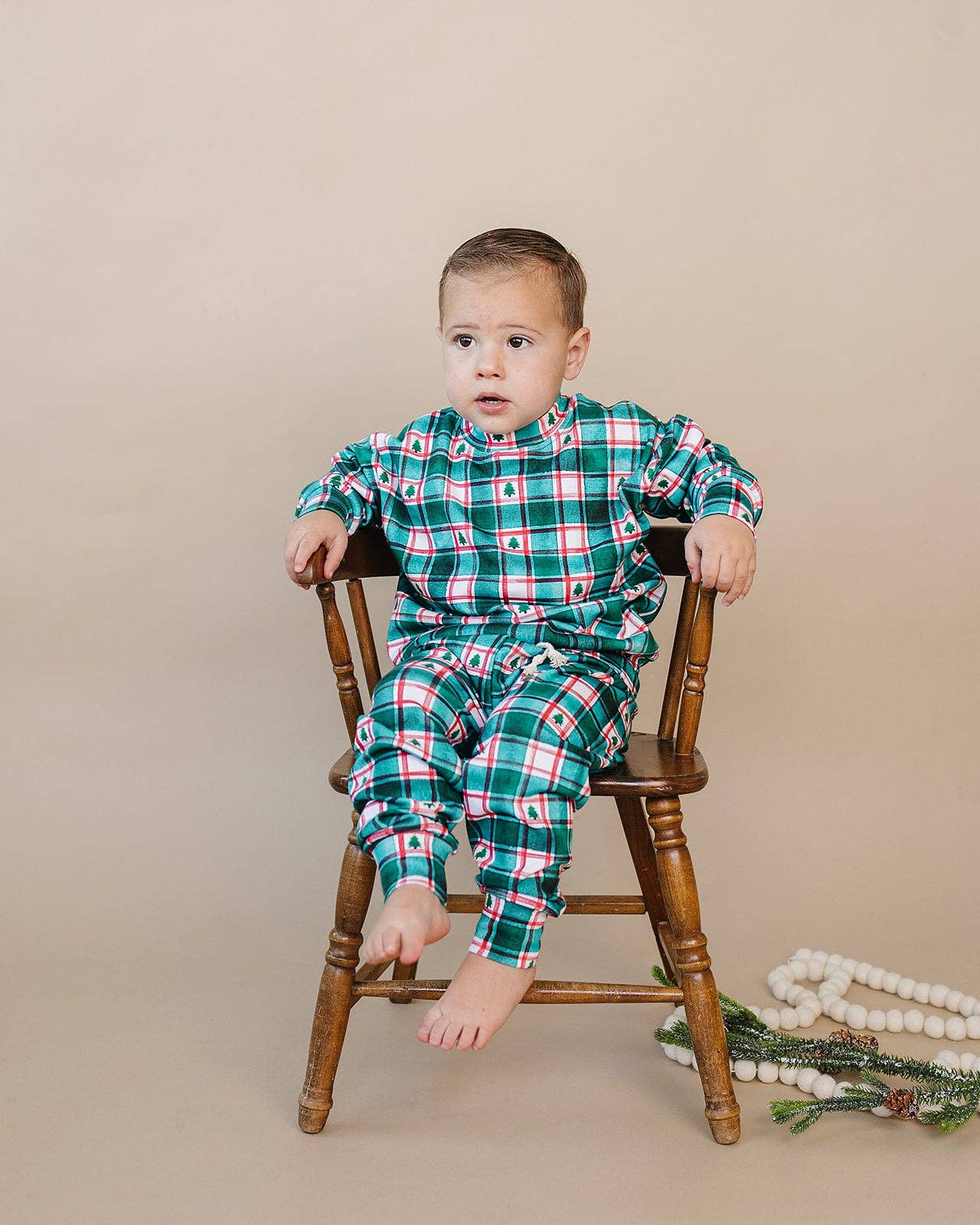 Lucky Panda Kids - Wholesale Top & Pant Set - Baby - Jogger Set | Winter Plaid13