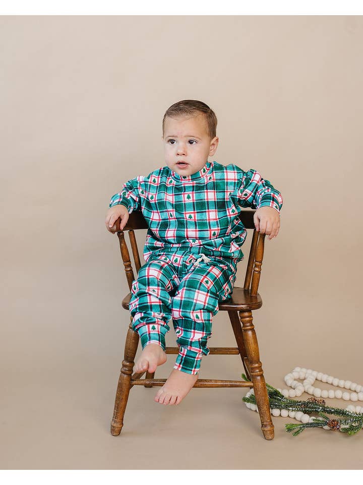 Lucky Panda Kids - Wholesale Top & Pant Set - Baby - Jogger Set | Winter Plaid13