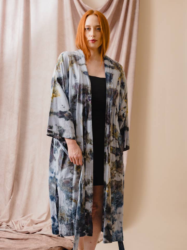 Retreat Robe in Moss Ice Dye for wholesale by ARAE