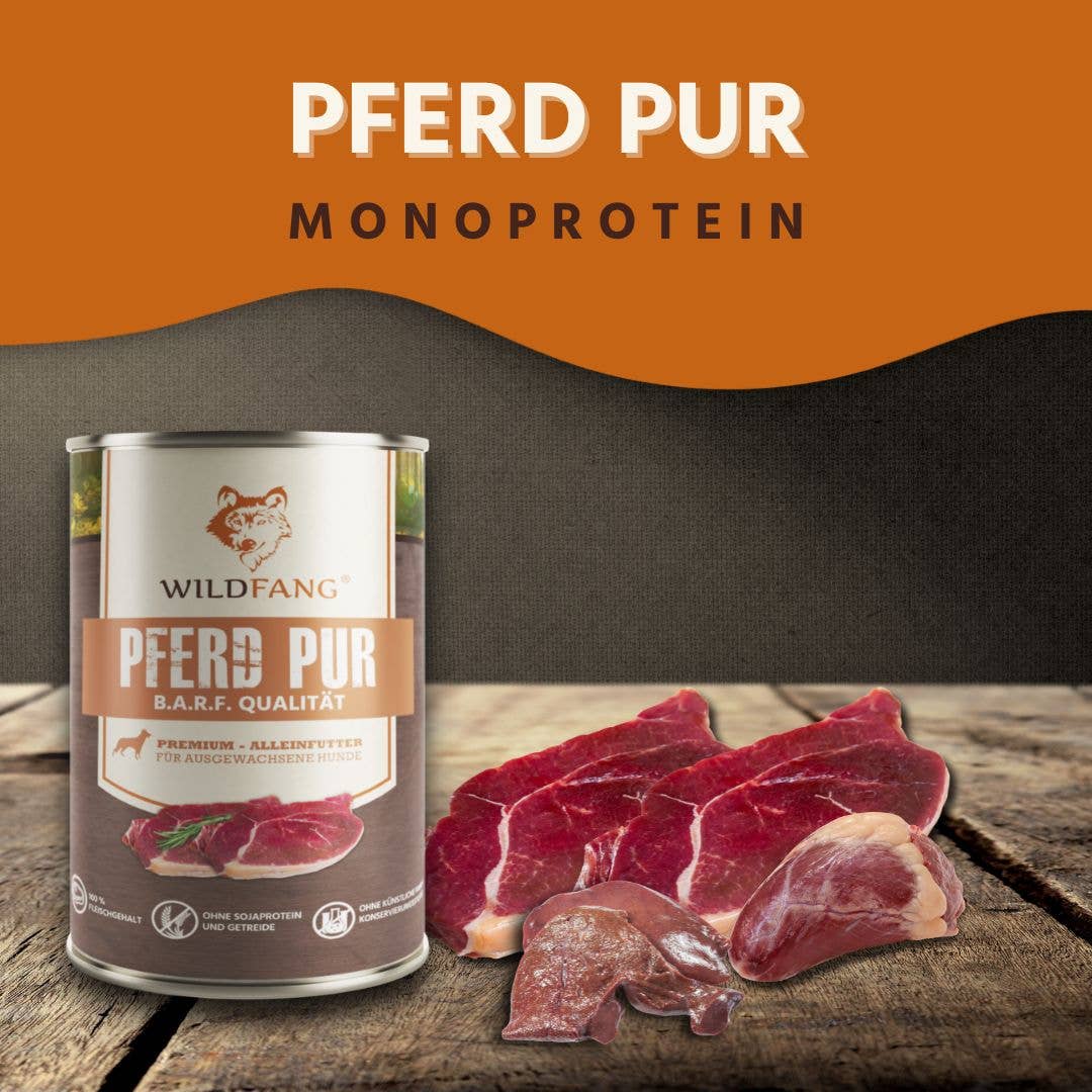 WILDFANG - Wholesale Pet Food - Dog - Pure horse food - BARF quality - set of 61