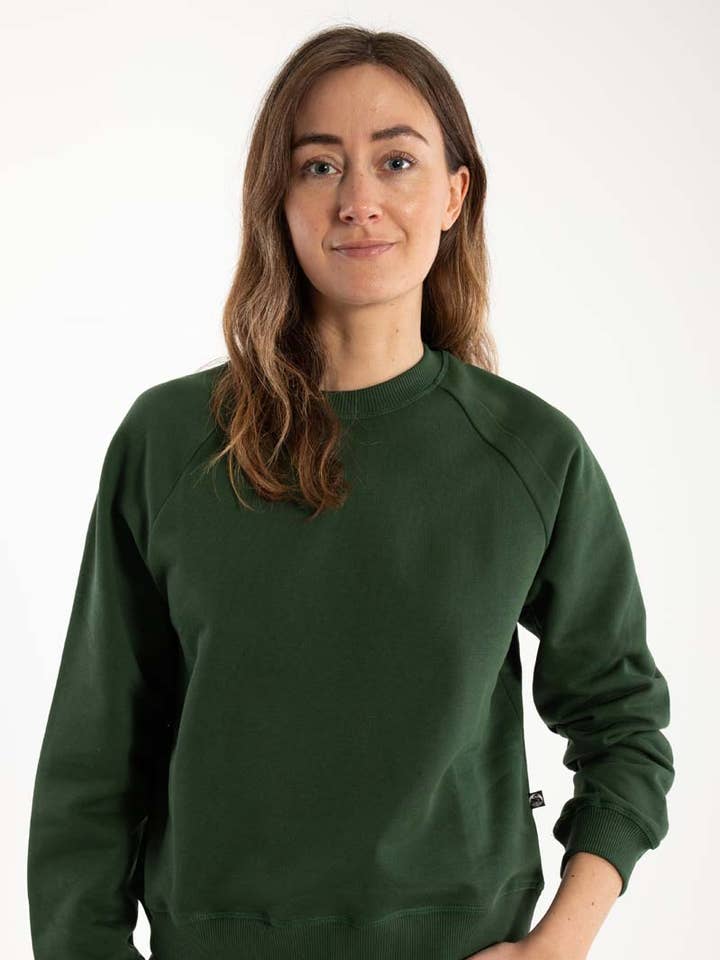 Danemama Moleton Sweat Deep Green for wholesale by Danefae København