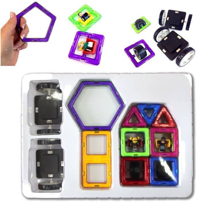 Magnikon - Wholesale Building Set - Kids - magnetic building blocks MK-40 “The Moon Car” with wheels, 401