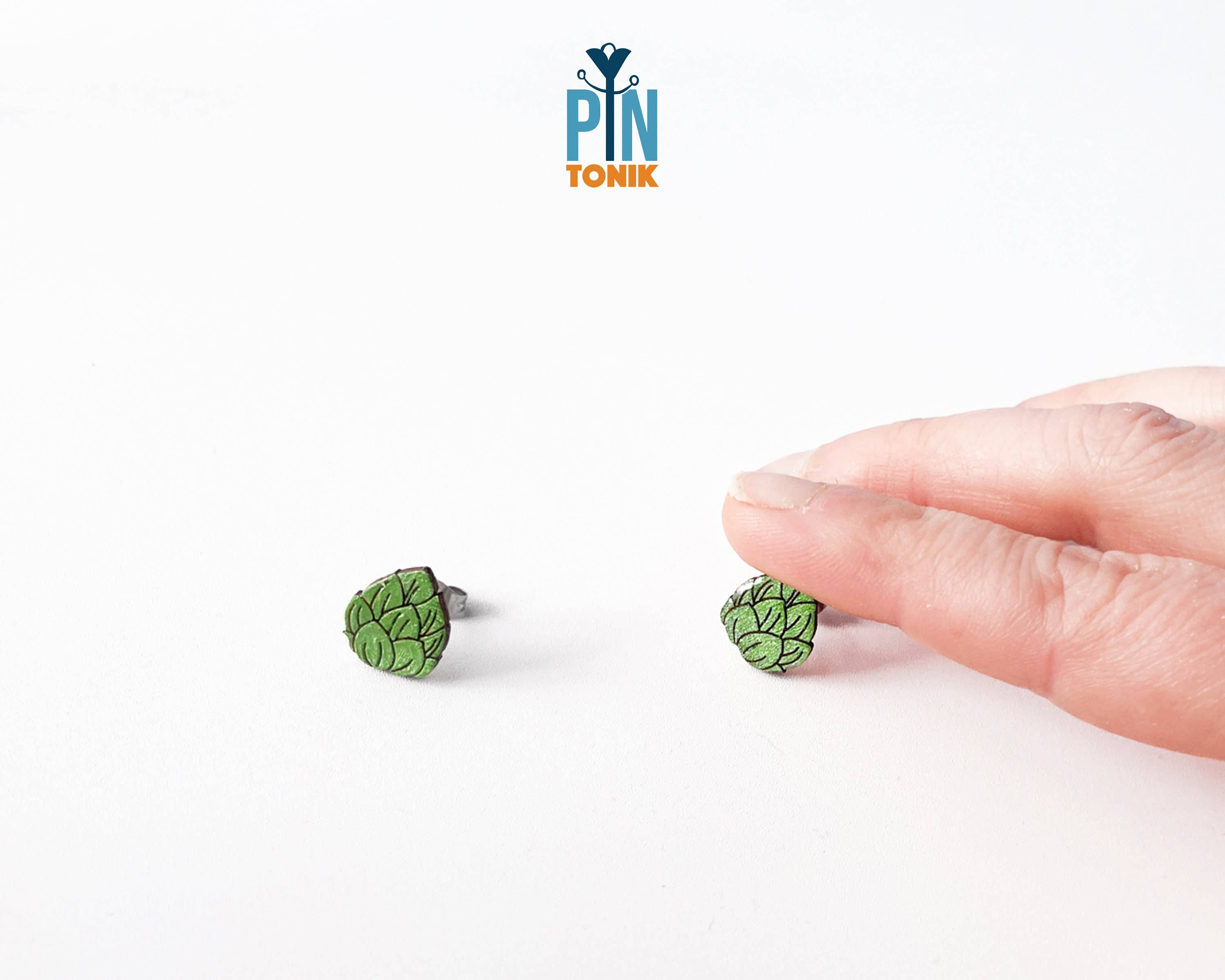 PinTonik - Wholesale Stud/Post Earrings - Funky Beer Hops Earrings for Men - Octoberfest Gifts4