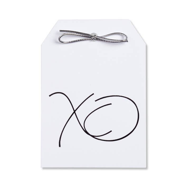 WowWordZ - Wholesale Gift Tag - XO Gift Tags, Black & White, Birthday, Valentine, Set of 101