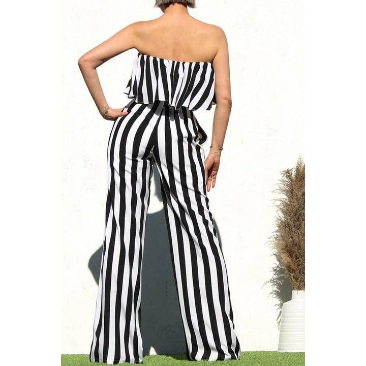 Black Pearl Clothing – wholesale Jumpsuit - Dam – RANDIG RUFSAD RÖRVÄVD JUMPSUIT